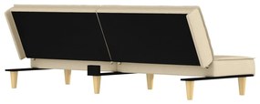 Sofá-cama tecido creme