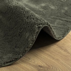 Tapete vidaXL Verde Floresta 100x200 cm Poliéster Antiderrapante