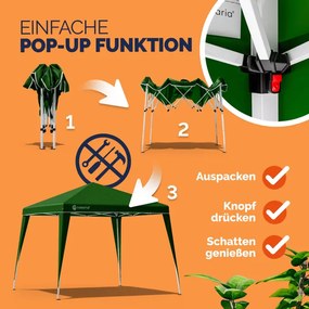 Tenda Popup dobrável Capri festas, feiras, eventos 3x3m com saco de transporte Verde