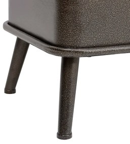 Banco de arrumação com encosto 110 cm couro artificial preto