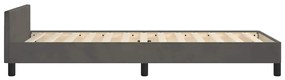 Estrutura de cama sem colchão 90x200 cm veludo cinzento-escuro