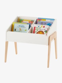 Biblioteca para livros Montessori branco claro liso