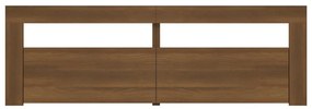 Móvel de TV com luzes LED 120x35x40 cm cor carvalho castanho