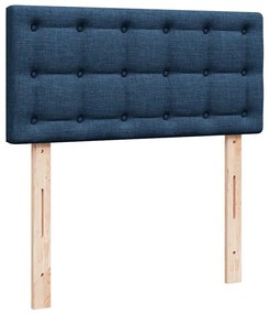 Cama otomana com colchão 90x200 cm tecido azul