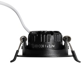 Foco embutido preto inclinável 6,5cm com LED IP54 Ultra Slim - Pupil Moderno