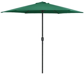 vidaXL Guarda-sol de jardim com poste de alumínio 270x246 cm verde