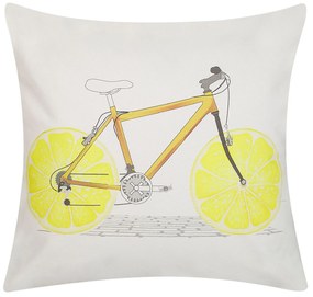 Conjunto 2 almofadas multicolor com motivo de bicicleta 45 x 45 cm RUSCUS Beliani