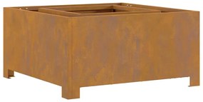 Fogo de Chão Quadrado 60x60x30 cm Aço Envelhecido