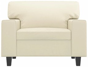 Poltrona 60 cm couro artificial creme
