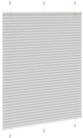 Cinzento Luz Plissada Cega 105x150 cm Largura Tecido 104,4cm