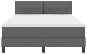 Cama Box com Colchão Cinza Escuro 160x200 cm Tecido