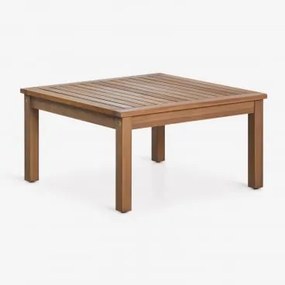 Mesa De Centro Quadrada 65x65 Cm Em Madeira De Acácia Branson Castanho Acácia - Sklum