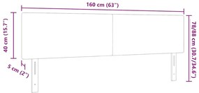 Cabeceira vidaXL Design Simples Creme 160 cm Tecido de Veludo Cotelê