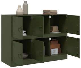 Aparador 99x39x73 cm aço verde azeitona