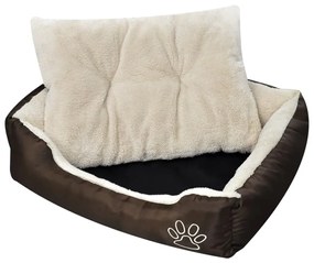 vidaXL Cama para cães quente com almofadão acolchoado XL