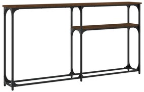 Mesa consola 145x22,5x75cm derivados madeira carvalho castanho