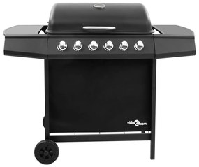 Grelhador/barbecue a gás 6 discos preto