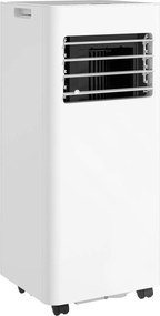 HOMCOM Ar Condicionado Portátil 3 em 1 9000 BTU 24,1 L/Dia com Controlo Remoto e Ecrã LED Temporizador 24h 30x29x69 cm Branco | Aosom Portugal