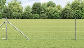 vidaXL Cerca com Poste Prateado 0,8 x 10 m Aço