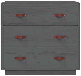Mesa consola 80x40x75 cm madeira de pinho maciça cinza