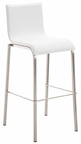 Banco de bar Avola em imitação de pele 103x43x51 cm Branco