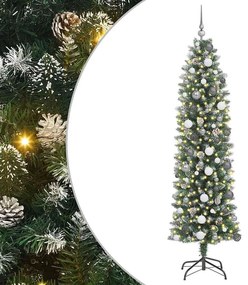 Árvore Slim de Natal Artificial Verde 210 cm