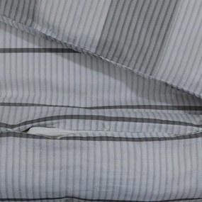 Conjunto de capa de edredão 240x220 cm algodão cinza