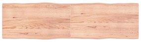 vidaXL Tampo de mesa com bordas vivas carvalho tratado castanho-claro