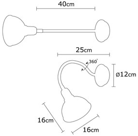 Aplique de Parede Kumluca – Vintage – 16 cm
