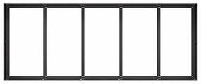 Vaso floreira 200x80x40 cm aço preto