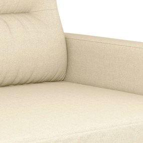 4 pcs conjunto de sofás com almofadas tecido cor creme