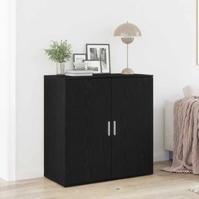 vidaXL Aparador Carvalho Preto 79x38x80 cm Madeira Engenheirada