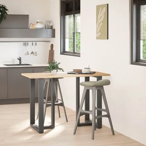 Pés para mesa de bar em forma de T, 2 peças, antracite, 60x35x(90-91)