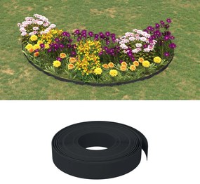 Bordas de jardim 5 pcs 10 m 10 cm polietileno preto