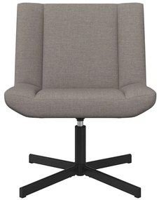 Cadeira de Acento Taupe Tecido, Base de Metal Padrão Ergonómica