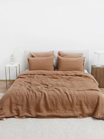 Conjunto de roupa de cama em linho Camel, conjunto de 2