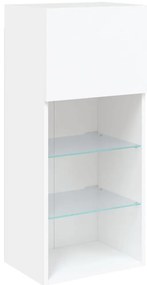 Móvel de TV com luzes LED 40,5x30x90 cm branco