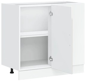 Armário base cozinha Porto derivados madeira branco brilhante