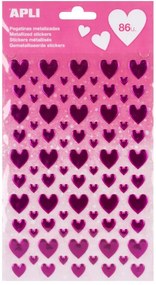 Adesivos - Coração Rosa 160x282mm Apli