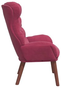 Poltrona Relaxante Vermelha de Veludo