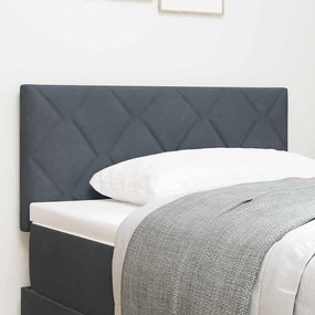 vidaXL Cabeceira LED com design de blocos de diamante em cinza escuro, 100 cm em veludo