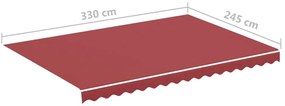 Tecido de substituição para toldo 3,5x2,5 m bordô