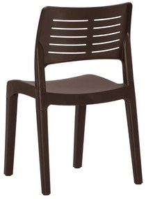 Cadeiras de jardim 2 pcs polipropileno cor moca
