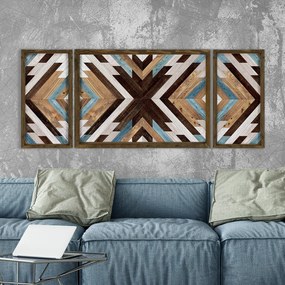 Pintura Decorativa em MDF com Moldura TAH038 – Multicolor – 70 x 50 cm