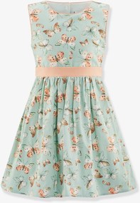 Vestido de festa com borboletas para menina Happy Girls verde pastel