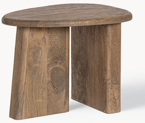 Mesa de centro oval em madeira de manga Zacatecas