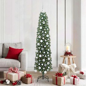 vidaXL Árvore de Natal Artificial Verde 180 cm PVC e Aço e Plástico