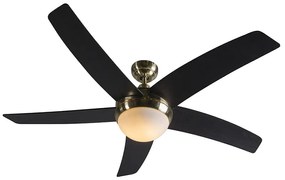 Ventilador de teto dourado com comando remoto - Cool Moderno