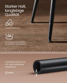 Bancos de bar, conjunto 4 unidades Coleção EKHO 49,5 x 49,5 x 63 cm Castanho Caramelo