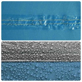 Tenda para sanita impermeável azul